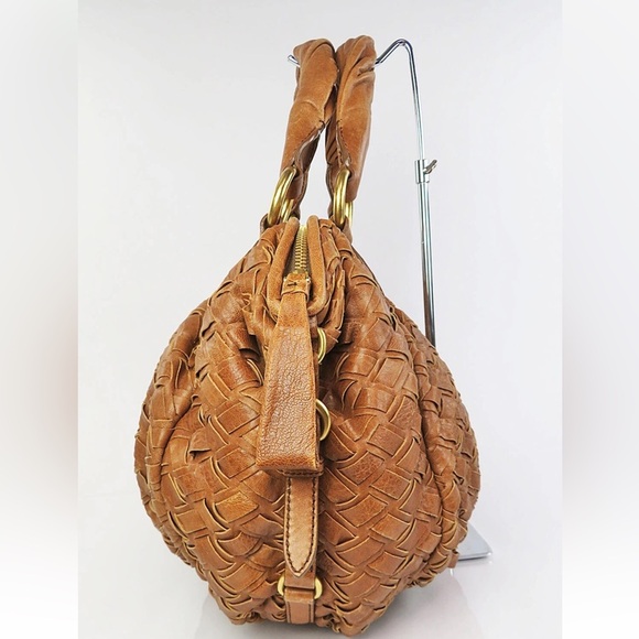 Miu Miu Brown Woven Hobo Bag - Picture 5 of 14